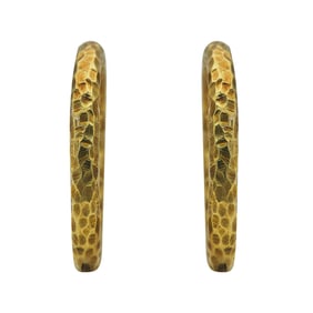 David Webb Hammered 18K Yellow Gold Cufflinks