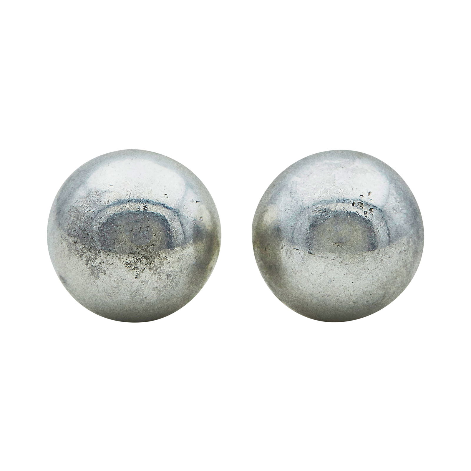 Tiffany & Co. HardWear Sterling Silver 10mm Ball Stud Earrings (1 of 4)