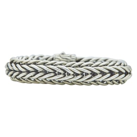 John Hardy Sterling Silver 3 Row Wheat Chain Bracelet