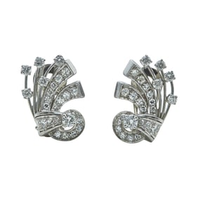 Platinum Diamond Spray Earrings