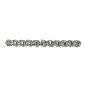 14K White Gold Diamond Link Bracelet