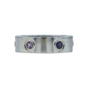 Cartier Love 18K White Gold Multi Gem Set Ring