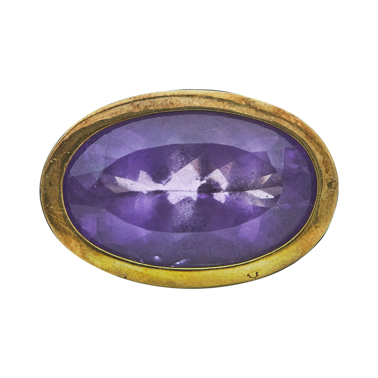 John Hardy 18K Yellow Gold and Silver Oval Cut Amethyst Ring (1 of 4)
