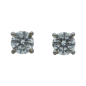Tiffany & Co. Platinum and Round Brilliant Cut Diamond approx. 0.46 ctw Stud Earrings