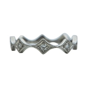 Cathy Waterman Platinum Diamond Kite Eternity Band Ring