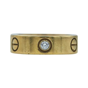 Cartier Love 18K Yellow Gold and Diamond  Ring