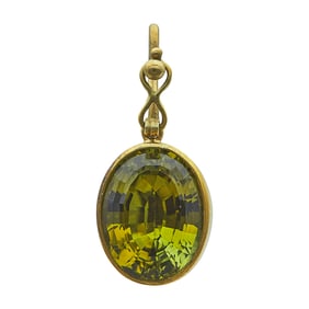 Mallary Marks 22K Yellow Gold Oval Cut Tourmaline Pendant