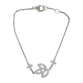 Harry Winston Lily Cluster Single Motif Platinum Diamond Bracelet