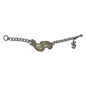 Robert Lee Morris Andy Warhol Dollar Sign Sterling Silver Bracelet
