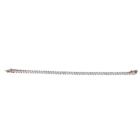 Silver Marquise Cut Cubic Zirconia Tennis Bracelet