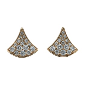 Bulgari Bvlgari Divas' Dream 18K Rose Gold and Diamond Stud Earrings