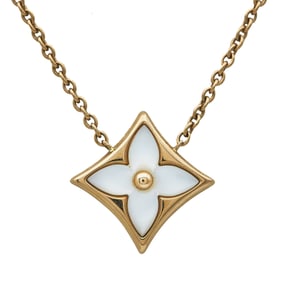 Louis Vuitton Blossom 18K Rose Gold and Mother-of-Pearl Pendant Necklace