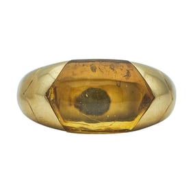 Bulgari Bvlgari 18K Yellow Gold Citrine Ring Band