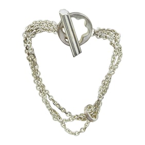 Mont Blanc Silver Chain Link Toggle Bracelet