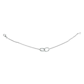 Cartier Love 18K White Gold Love Interlocking Rings Bracelet