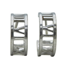Tiffany & Co. Atlas 18K White Gold Hoop Earrings