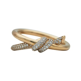 Tiffany & Co. Tiffany Knot 18K Rose Gold and Diamond Ring
