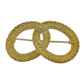 18K Yellow Gold Knot Brooch Pin