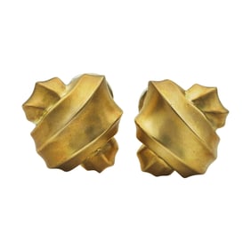 Angela Cummings 18K Yellow Gold Knot Earrings