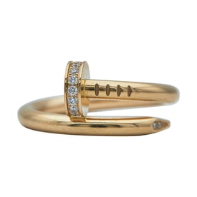 Cartier Juste un Clou 18K Rose Gold and Diamond Ring