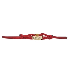Cartier Love 18K Rose Gold and Silk Cord Bracelet