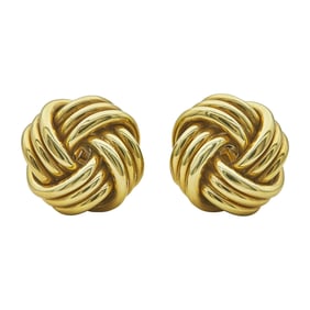 Tiffany & Co. 18K Yellow Gold Knot Earrings