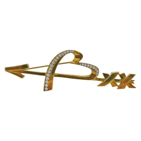 Paloma Picasso for Tiffany & Co. Paloma's Graffiti 18K Yellow Gold and Diamond Brooch Pin