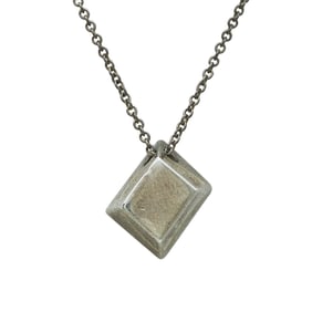 Frank Gehry for Tiffany & Co. Sterling Silver Cube Pendant Necklace