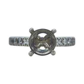 Platinum and Diamond Solitaire Engagement Ring Setting