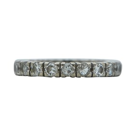 18K White Gold and Round Brilliant Cut Diamond Eternity Band