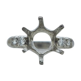 Platinum and Diamond Engagement Ring Setting