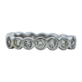 Platinum and Round Brilliant Cut Diamond Eternity Ring Band