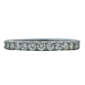 Platinum and Round Brilliant Cut Diamond Eternity Ring Band