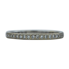 18K White Gold and Diamond Eternity Band