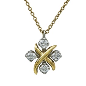 Jean Schlumberger for Tiffany & Co. 18K Yellow Gold, Platinum, and Diamond Pendant Necklace
