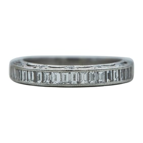 Tacori Platinum and Diamond Baguette Cut Diamond Band Ring