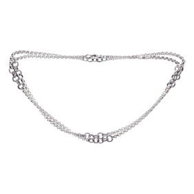 Lagos Sterling Silver Belcher Link and Textured Circular Link Chain