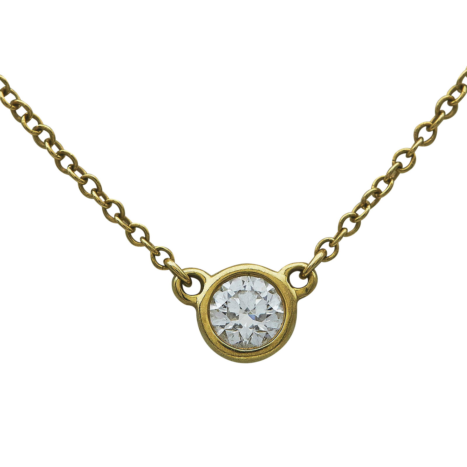 Elsa Peretti for Tiffany & Co. Diamonds By The Yard 18K Yellow Gold Diamond Pendant Necklace (1 of 4)