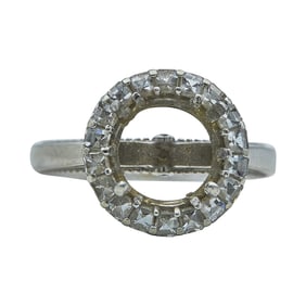 18K White Gold Engagement Ring Setting