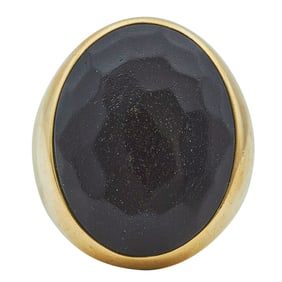 Pomellato Victoria 18K Yellow Gold and Horn Cocktail Ring