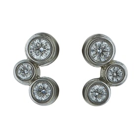 Tiffany & Co. Bubbles Platinum and Diamond Stud Earrings