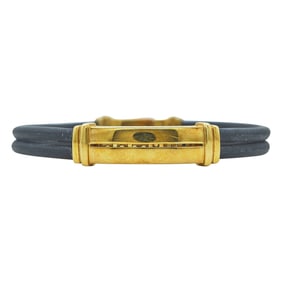Di Modolo 18K Yellow Gold and Rubber Bracelet