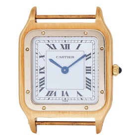 Cartier Santos-Dumont 18K Yellow and White Gold Watch Head & Buckles Ref. 96061, circa 1999