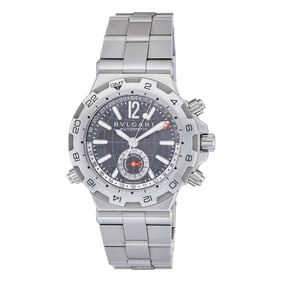 Bulgari Diagono Stainless Steel Watch Ref. DP 42S GMT, circa 2010