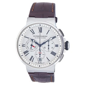 Ulysse Nardin Stainless Steel Marine Chronograph Watch Ref. 1533-150, circa 2021