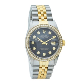 Rolex Datejust Stainless Steel and 18K Yellow Gold Watch Ref. 16013, circa 1987