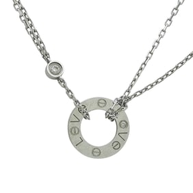 Cartier Love 18K White Gold and Diamond Pendant Necklace