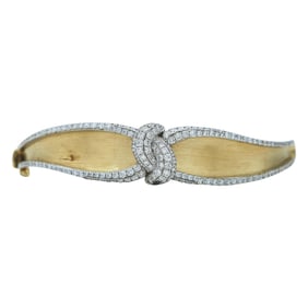 EFFY 14K Yellow Gold and Diamond Bangle Bracelet