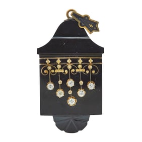 Antique Victorian 14K Yellow Gold, Onyx, Black Enamel, and Diamond Locket Pendant