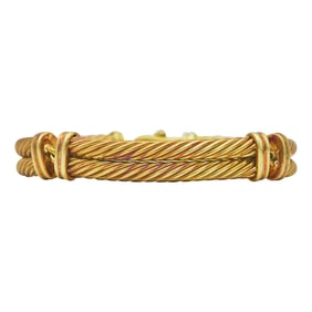 David Yurman 18K Yellow Gold Cable Bracelet